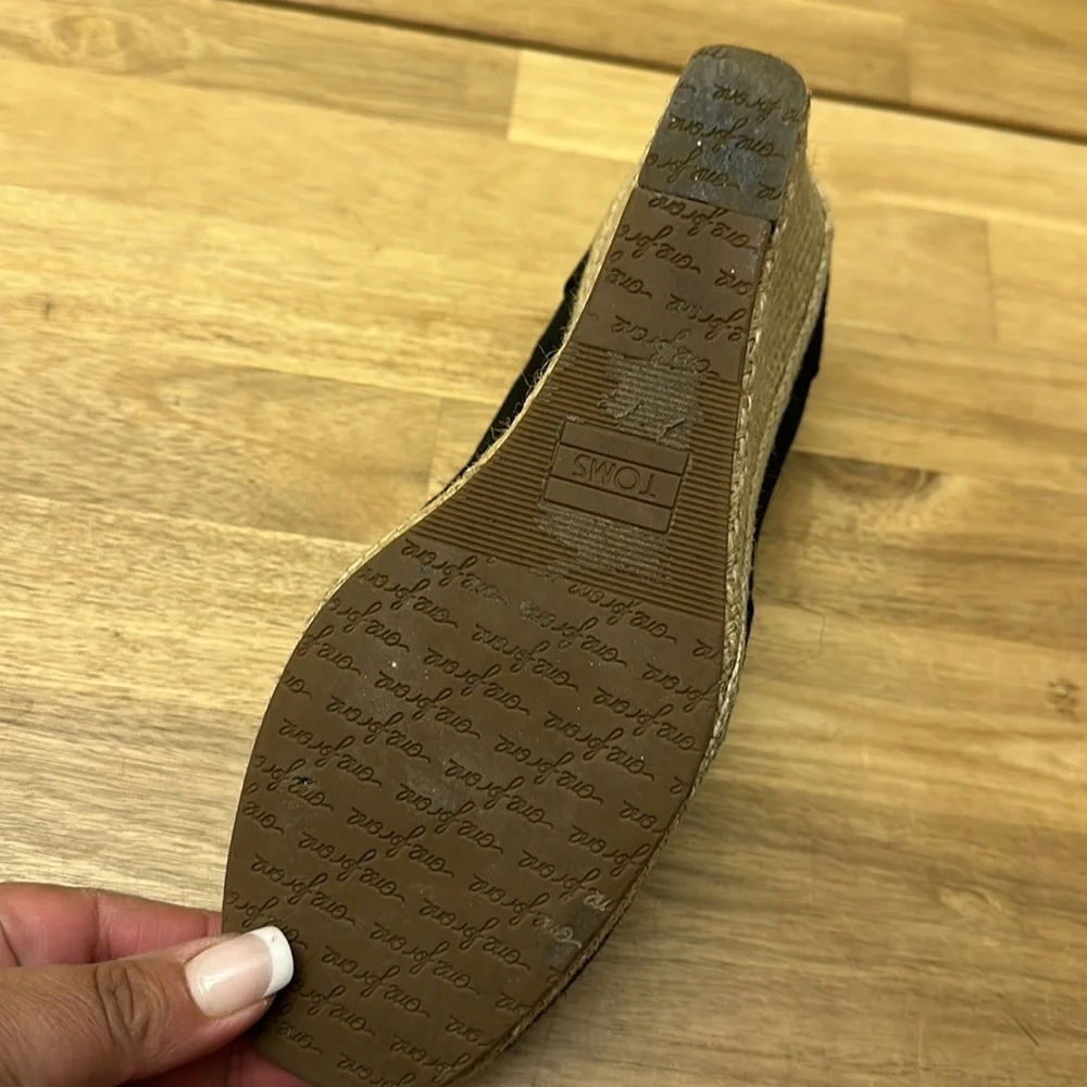 TOMS calypso canvas espadrille wedge
